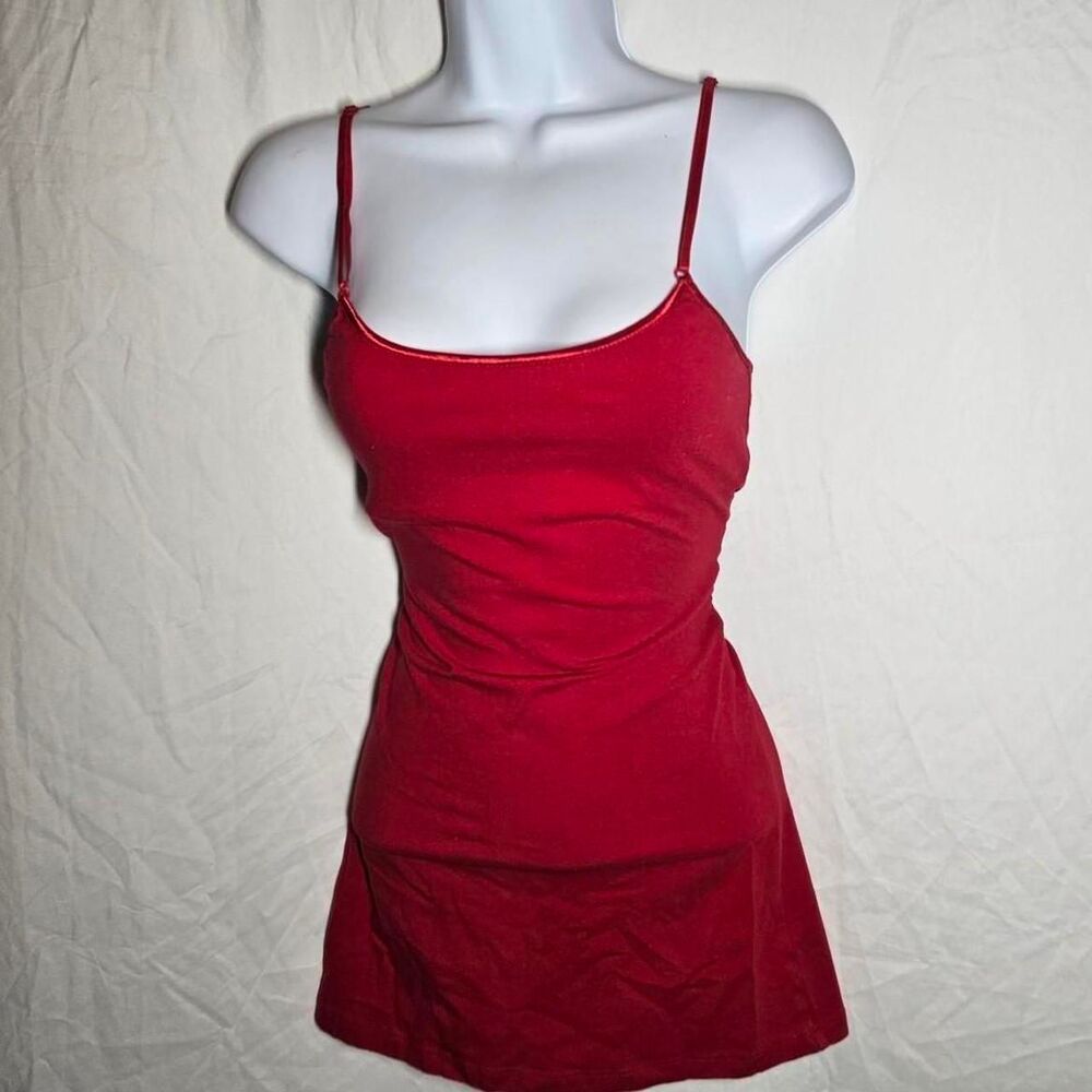 vintage y2k 2000s red layering tank top